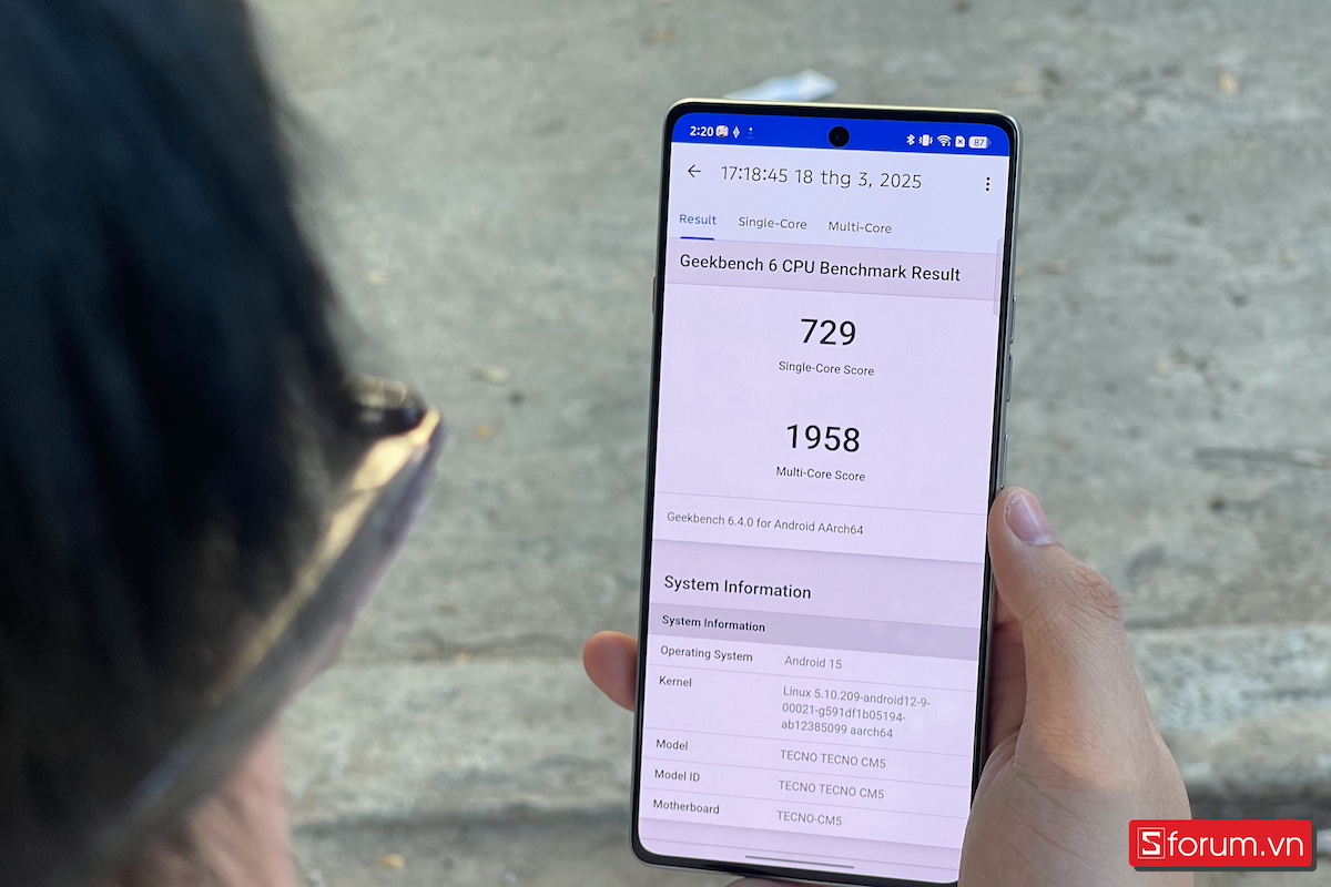 Điểm hiệu năng của Tecno Camon 40