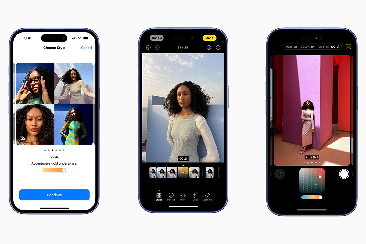 Giao diện chỉnh ảnh mới trên iPhone 16 Series