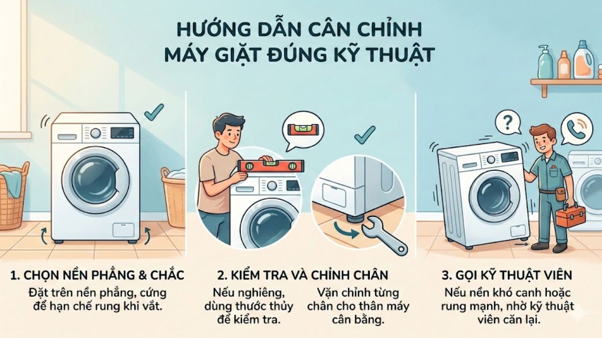 Cách khắc phục mã lỗi U13 máy giặt Panasonic 