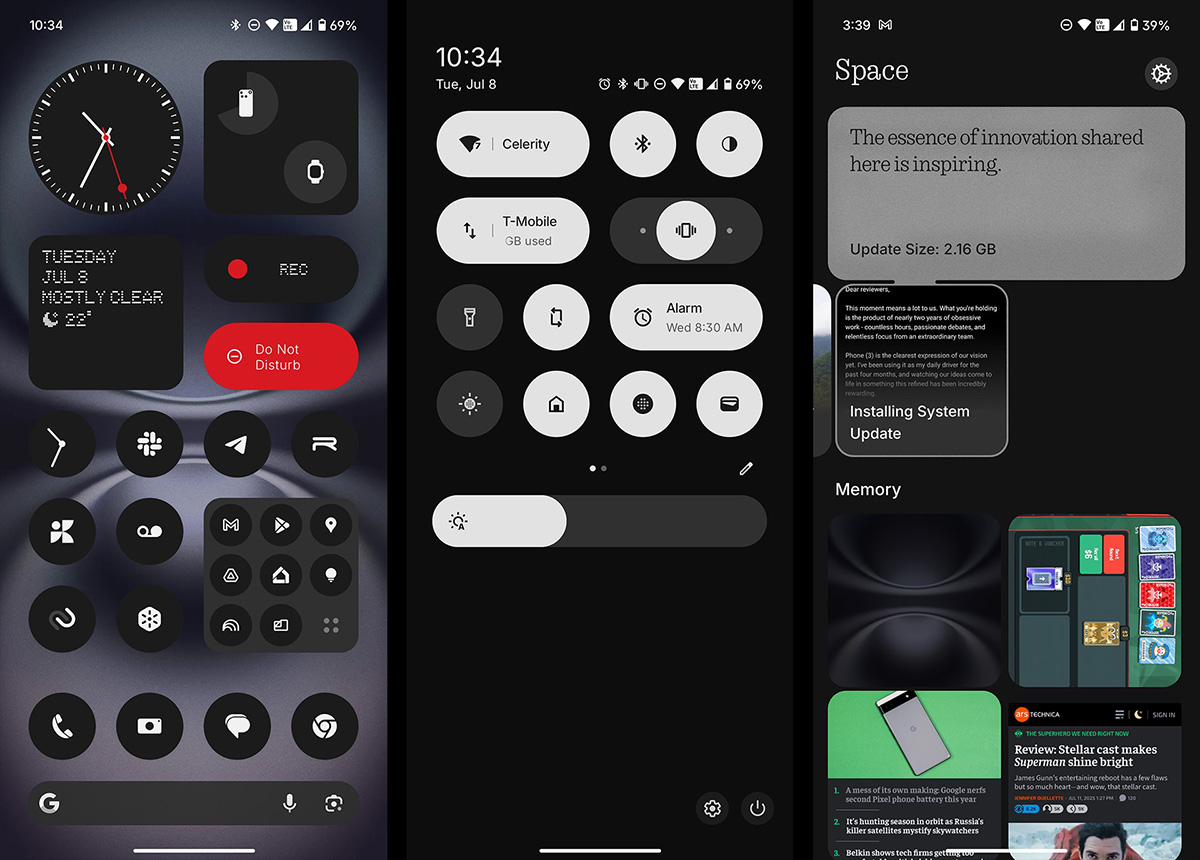 Giao diện Nothing Phone 3