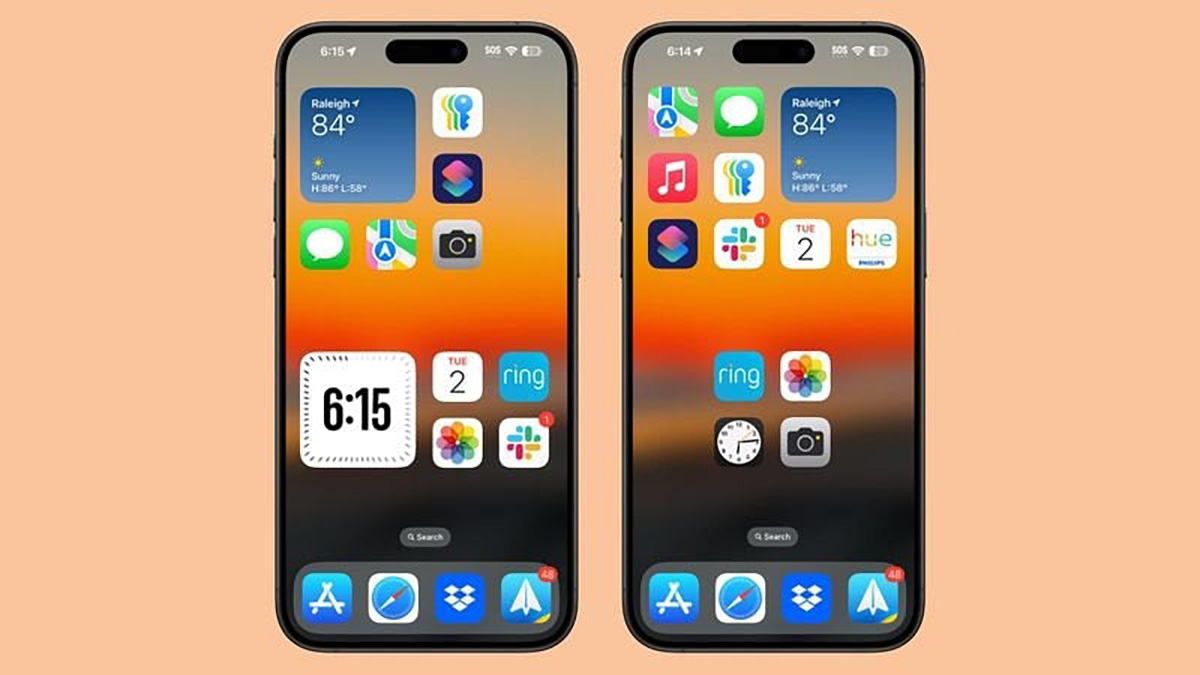 iOS 18 cho phép người dùng iPhone sắp xếp lại các icon