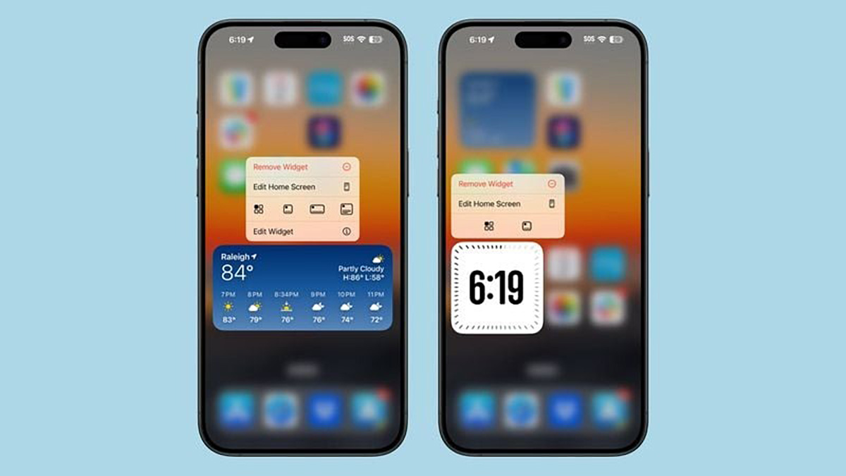 iOS 18 cũng cho phép thay đổi kích thước widget