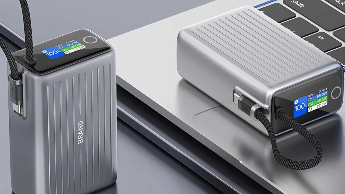 Pin dự phòng StarGO Hypercharge 25000mAh 100W tích hợp màn hình + cáp Type-C