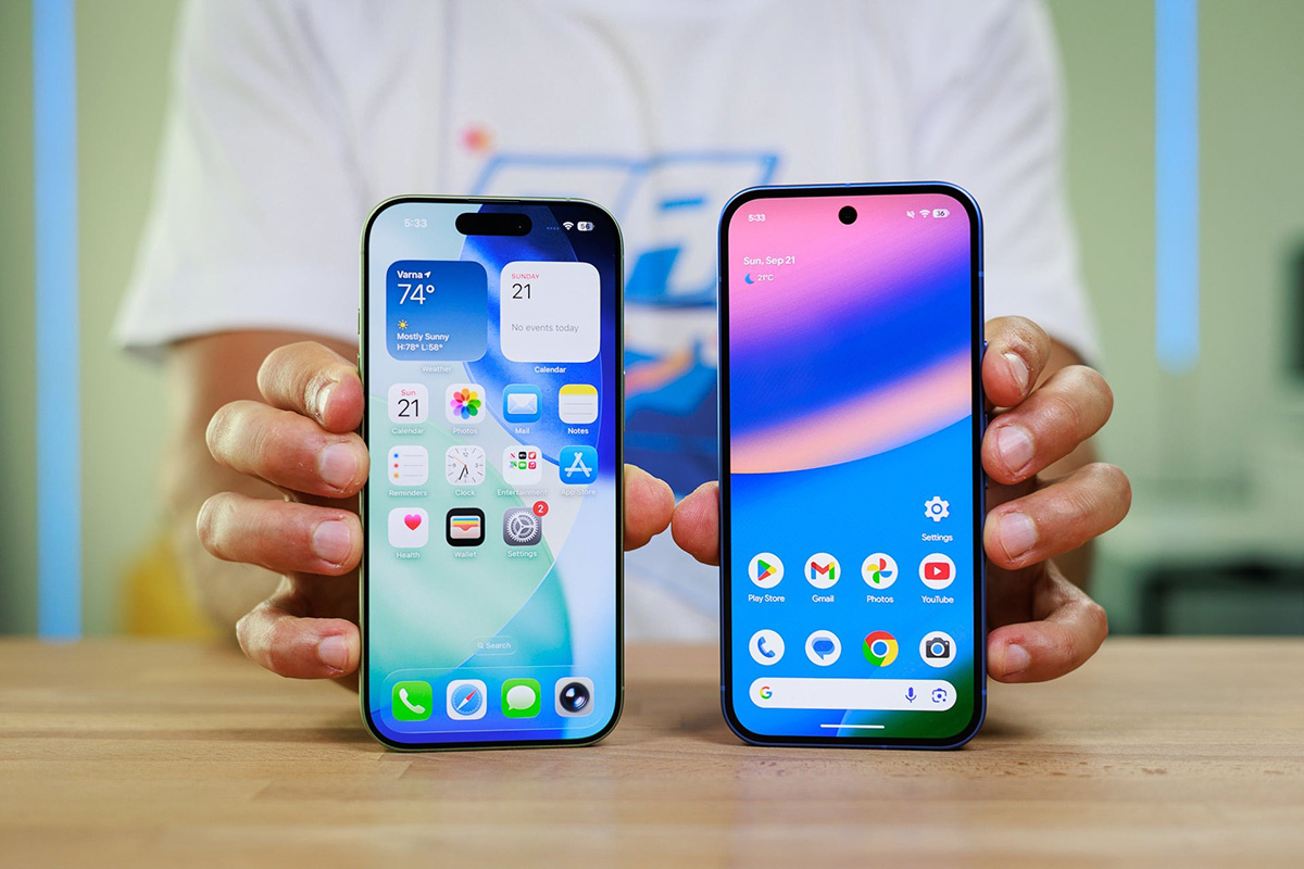So sánh iPhone 17 vs Pixel 10 về màn hình