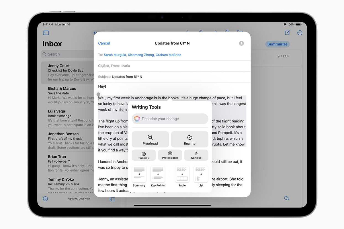 iPadOS 18 có bộ tính năng AI mới được gọi là Apple Intelligence