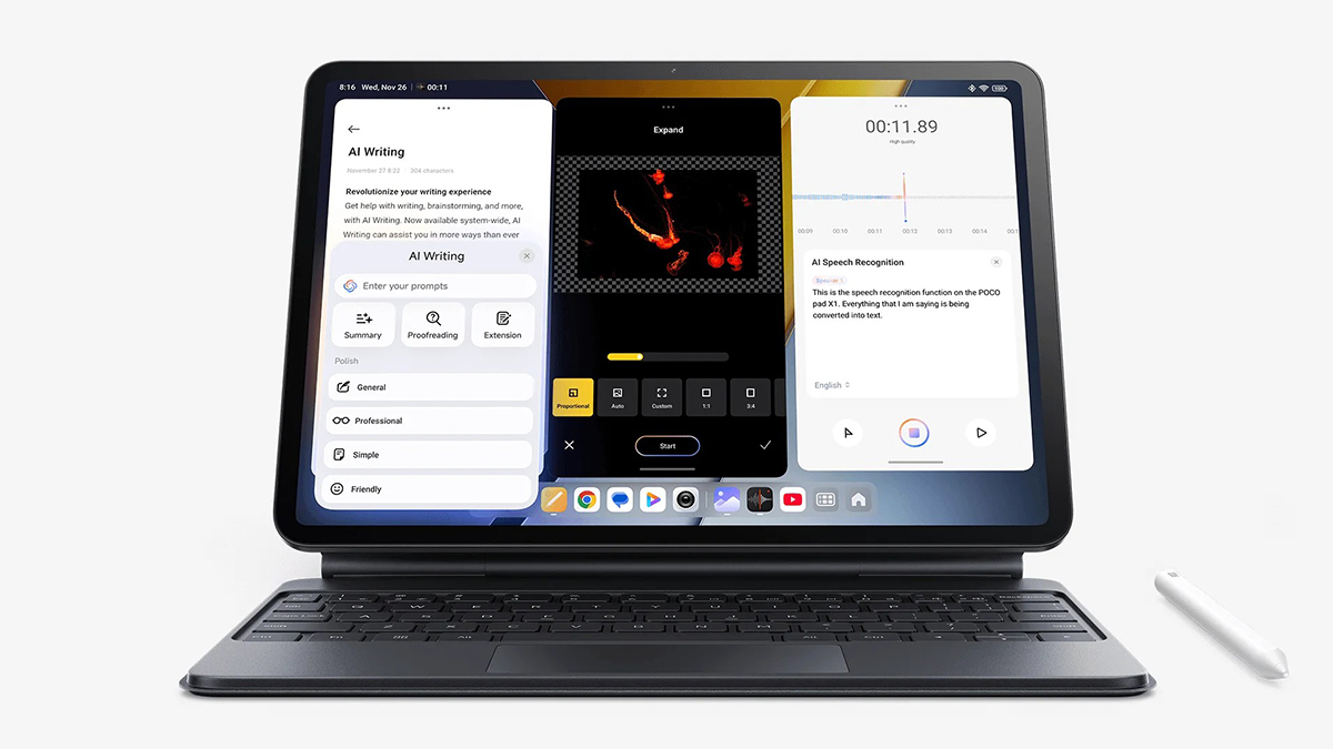 POCO Pad X1 sở hữu nhiều tính năng AI thú vị