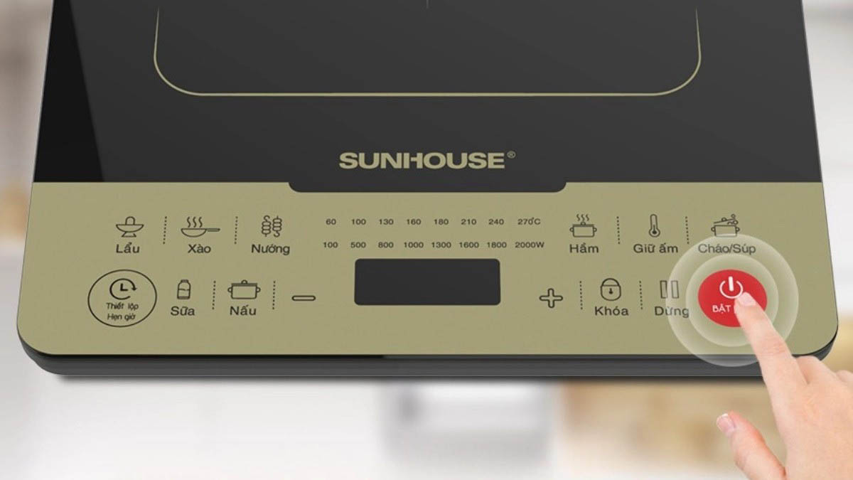 Bếp sử dụng mặt kính cường lực cứng cáp