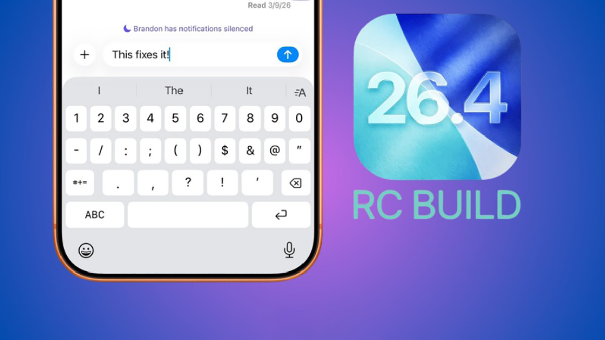 iOS 26.4 RC đã khắc phục độ chính xác của bàn phím