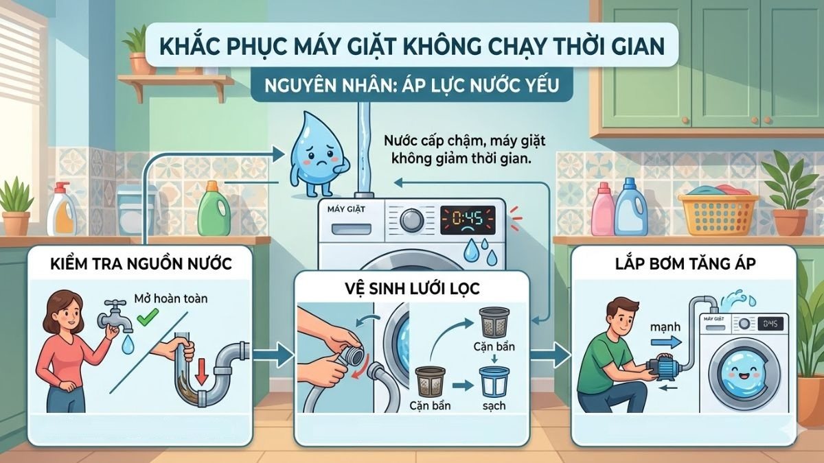 Nguyên nhân và cách khắc phục lỗi áp lực nước quá yếu