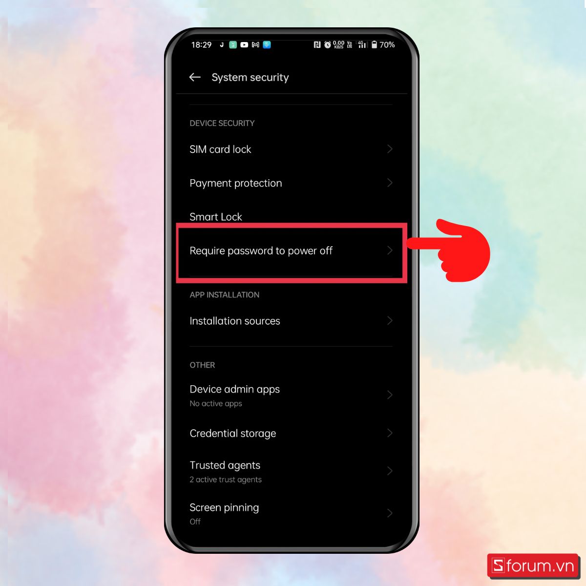 Hướng dẫn mẹo tránh kẻ gian cầm máy android - bước 3