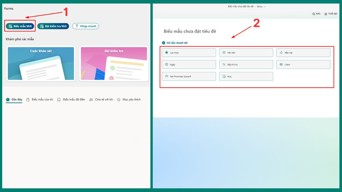 Microsoft Forms hỗ trợ tạo biểu mẫu nhanh chóng