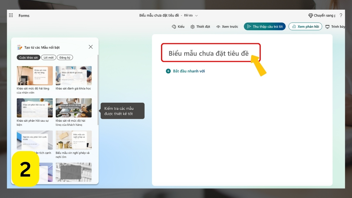 Đăng nhập vào Microsoft Forms bước 2