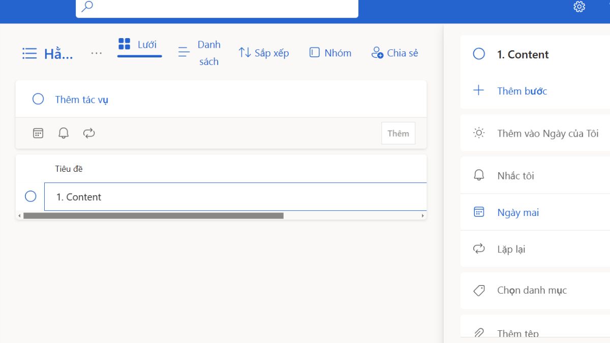 Hướng dẫn sử dụng Microsoft To Do bước 5