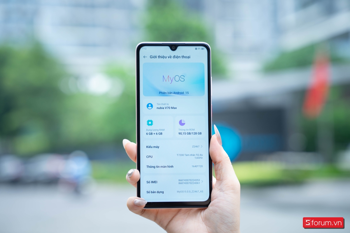 Nubia V70 Max chạy trên nền tảng MyOS 15 trên nền Android 15