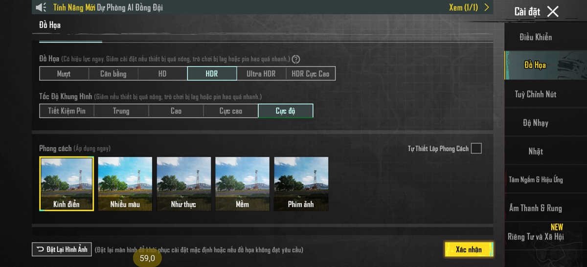 Setting PUBG Mobile trên Meizu Lucky 08