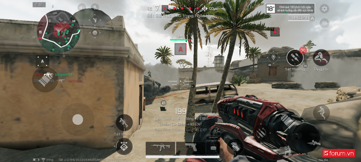 Với Delta Force, mức FPS của Redmi Note 14 cũng duy trì quanh 90FPS