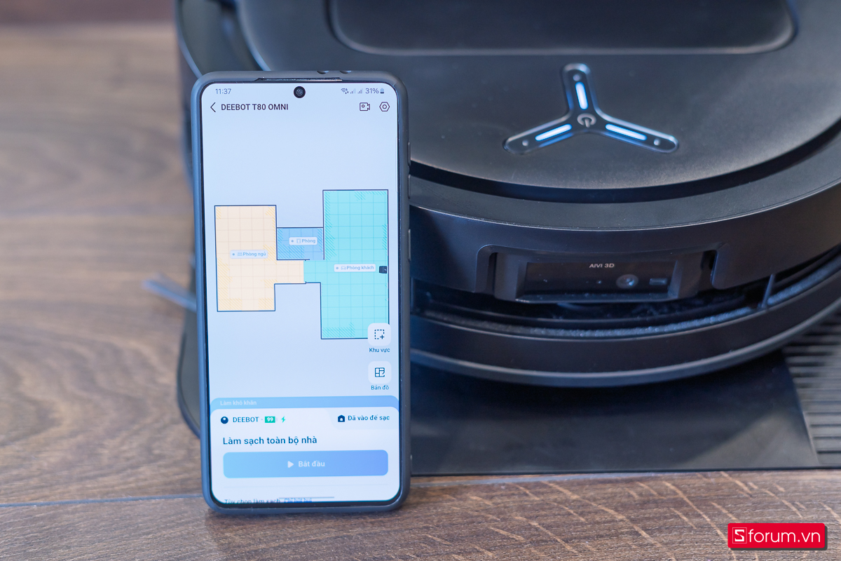 Trên tay Robot hút bụi lau nhà Ecovacs Deebot T80 Omni