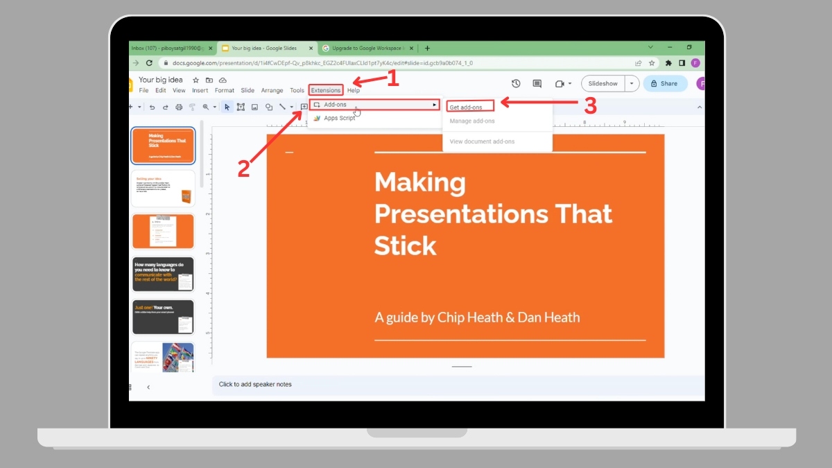 Cách Sử dụng Murf AI trên Google Slides bước 3