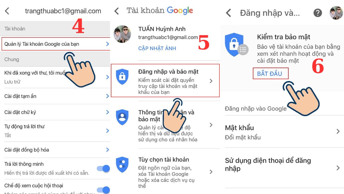 Cách đăng xuất Gmail từ xa qua tài khoản Google trên điện thoại 2