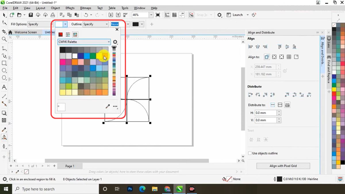 4 cách đổ màu trong Corel mà bạn cần thành thạo 9