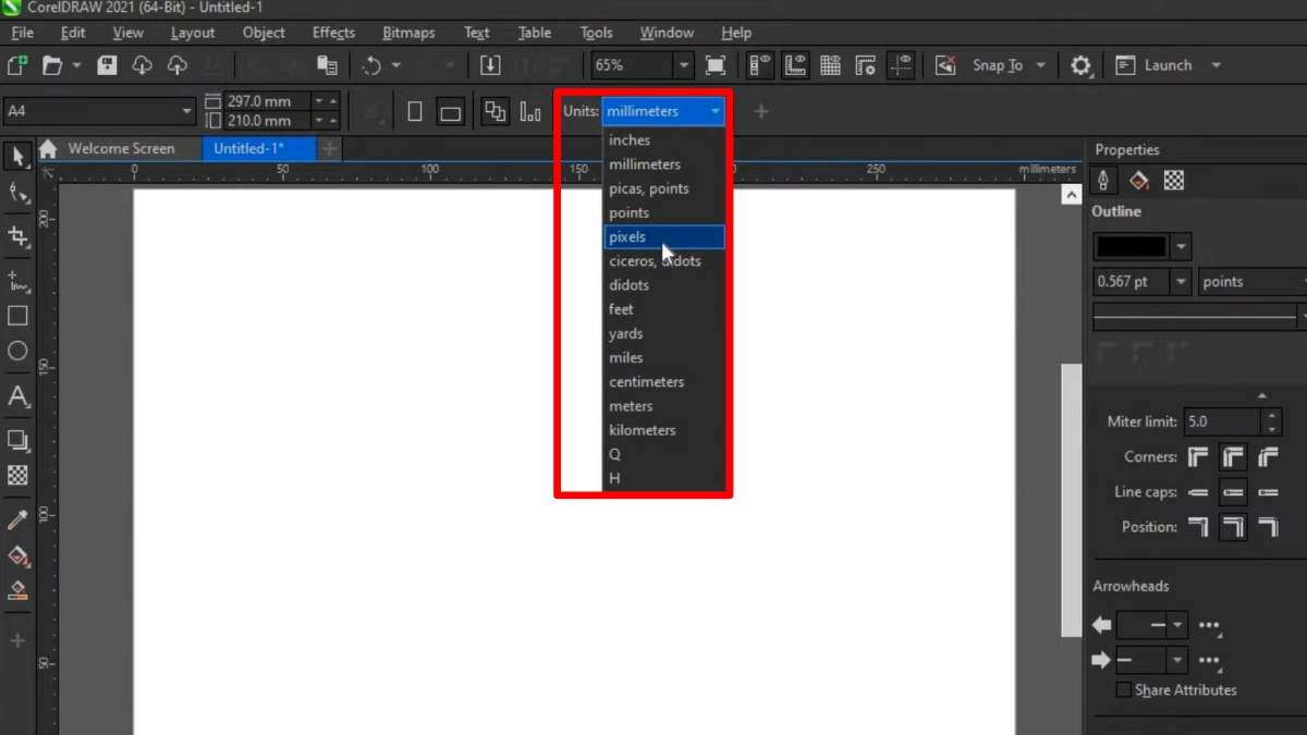 Chi tiết 2 cách đổi đơn vị trong Corel dễ áp dụng 3