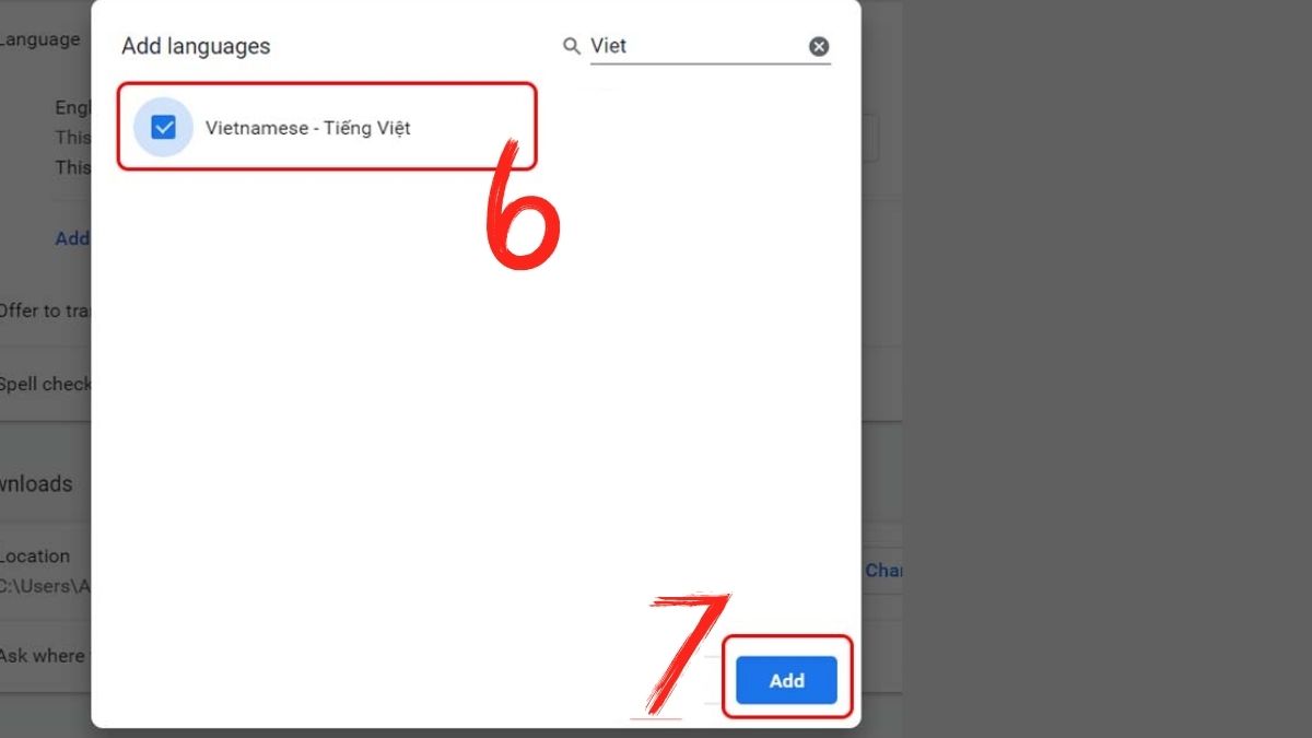 Đổi ngôn ngữ Chrome trên máy tính 3