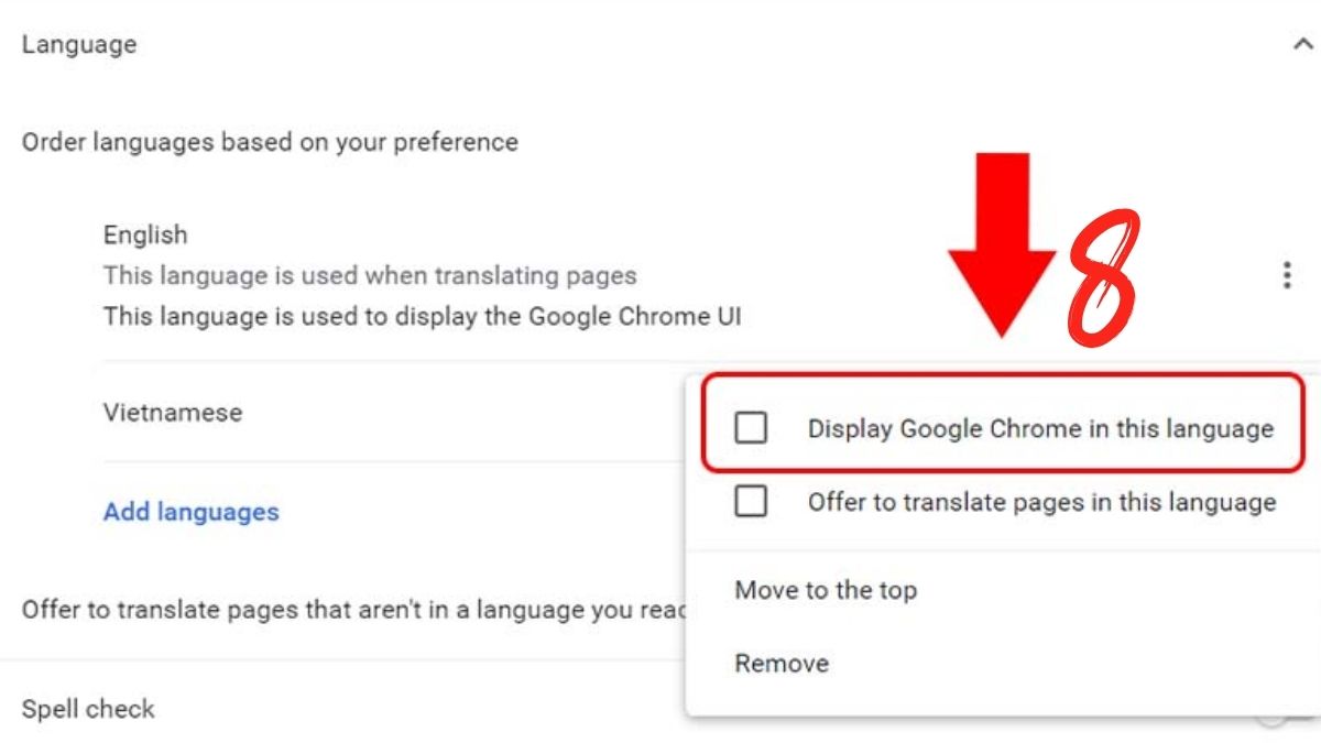 Đổi ngôn ngữ Chrome trên máy tính 4