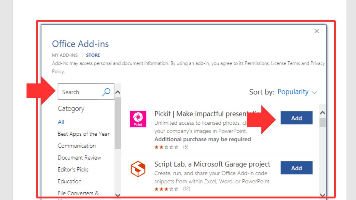 Hướng dẫn thiết lập Add-in có sẵn trong Office 3