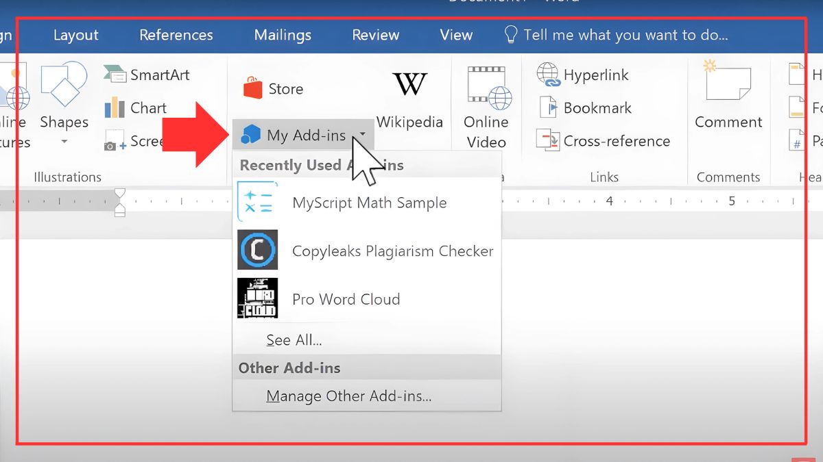 Sử dụng Add-in đã cài 1