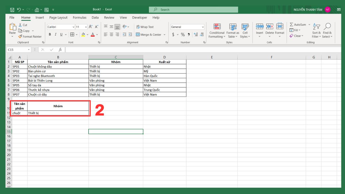 Cách dùng Advanced Filter trong Excel theo vùng điều kiện 6