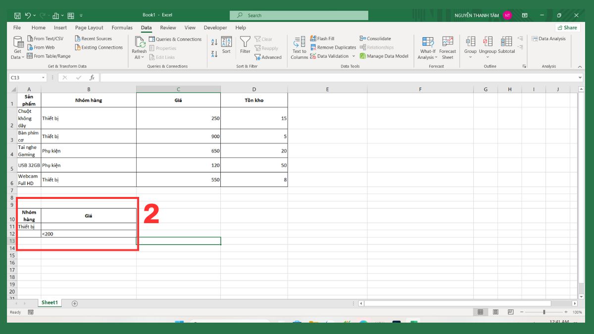 Cách dùng Advanced Filter trong Excel theo vùng điều kiện 15