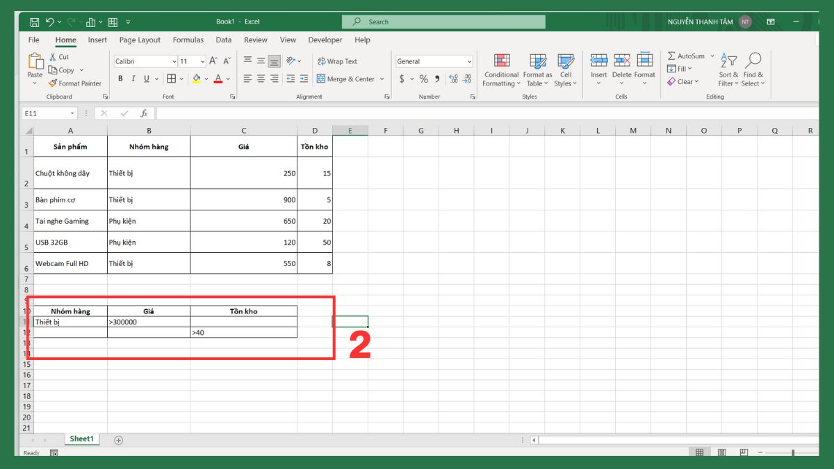 Cách dùng Advanced Filter trong Excel theo vùng điều kiện 18