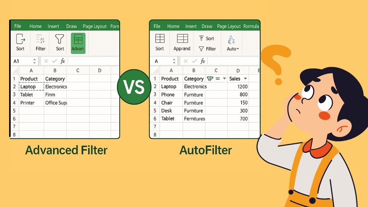 Phân biệt giữa Advanced Filter và AutoFilter