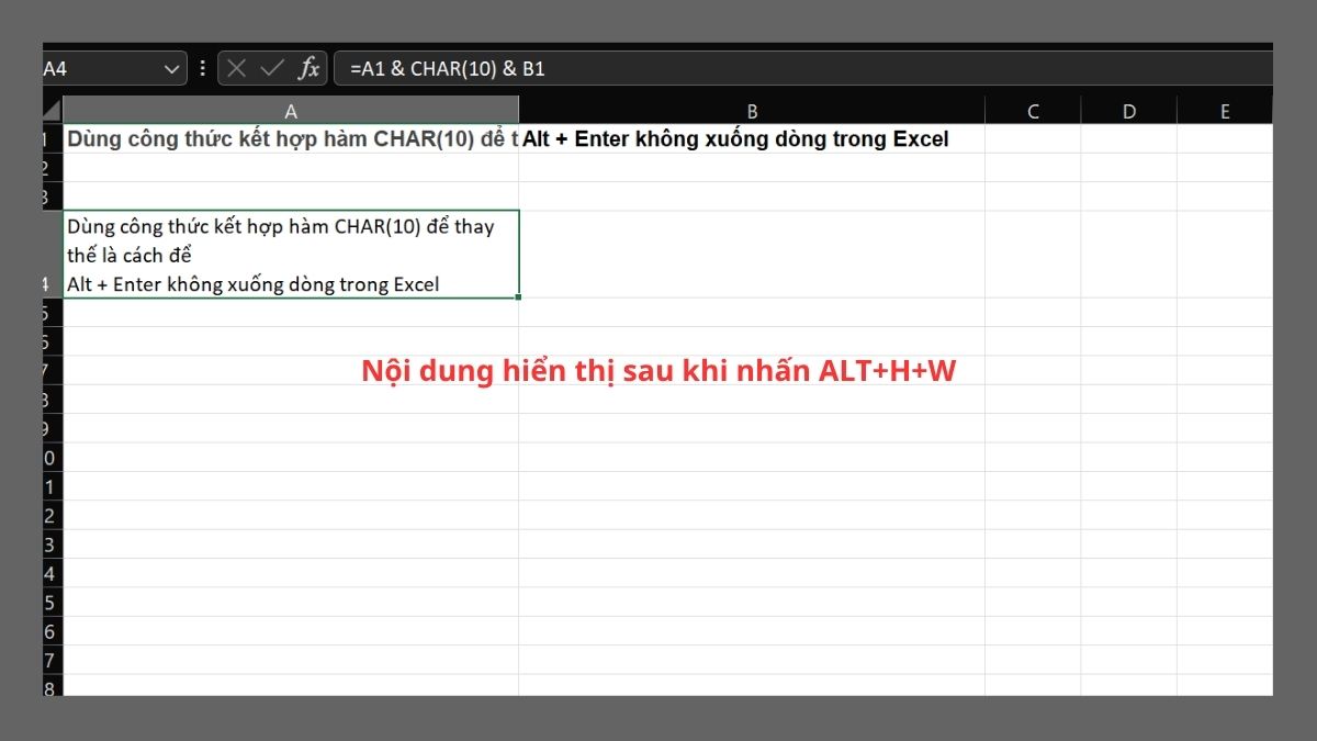 Cách khắc phục lỗi Alt + Enter không hoạt động trong Excel 8