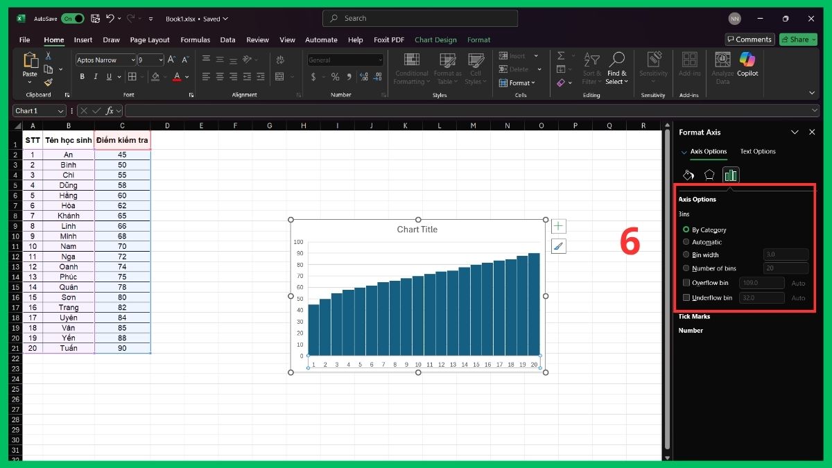 Hướng dẫn chi tiết cách tạo biểu đồ Histogram 4