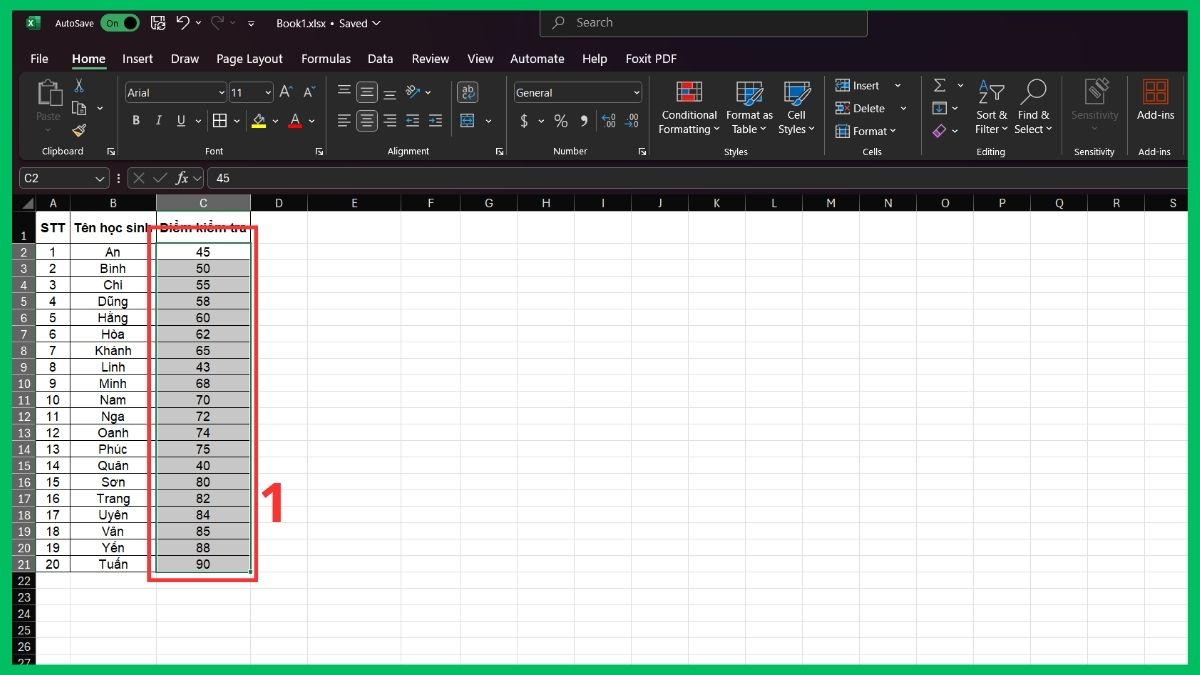 Vẽ biểu đồ Histogram bằng công thức Excel 1
