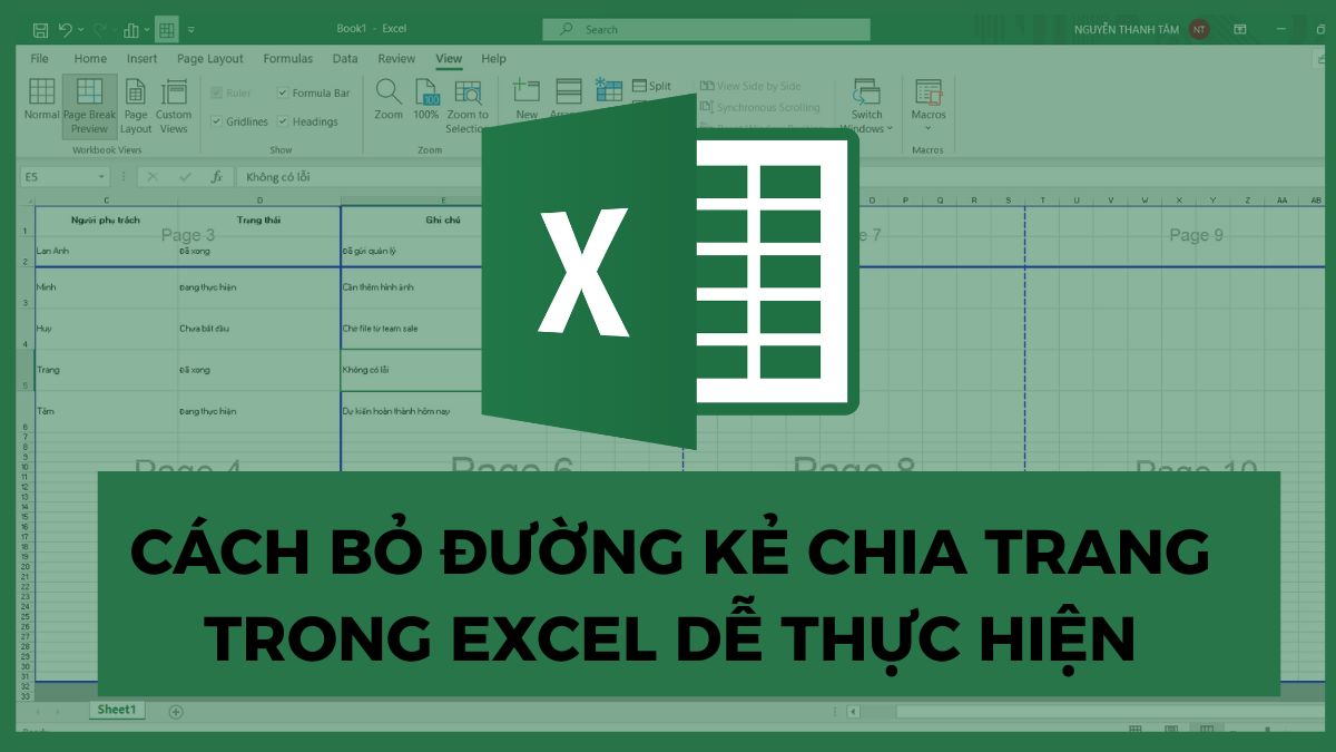 Cách bỏ đường kẻ chia trang trong Excel dễ thực hiện Cách bỏ đường kẻ chia trang trong Excel dễ thực hiện