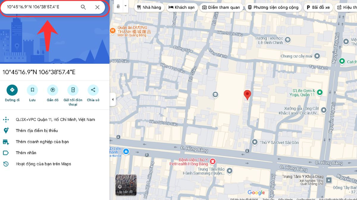Hướng dẫn chi tiết cách tìm tọa độ XY trên Google Map 4