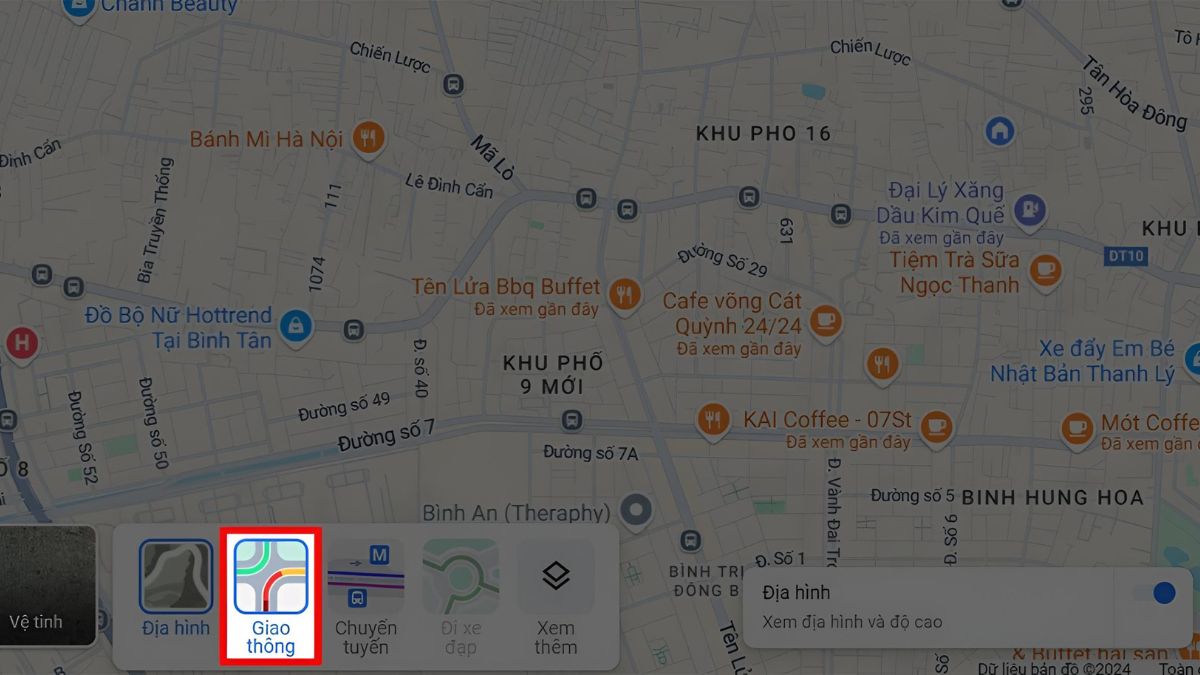 Hướng dẫn cách xem kẹt xe trên Google Map hiệu quả 5