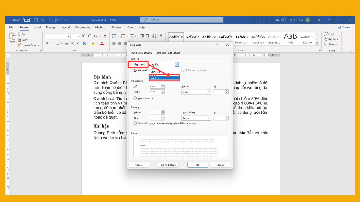 3 cách căn lề Justify trong Word đơn giản 6
