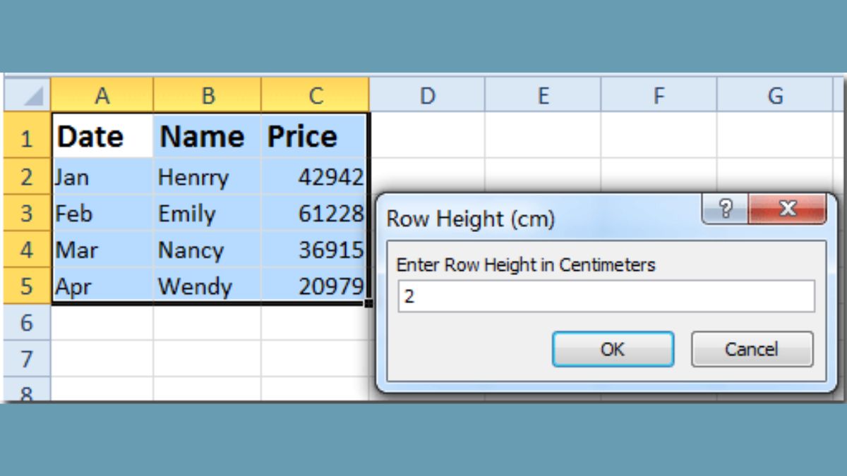 3 cách chỉnh kích thước ô trong Excel theo cm chi tiết 7
