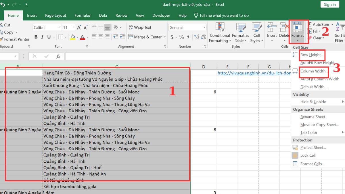 3 cách chỉnh kích thước ô trong Excel theo cm chi tiết 2