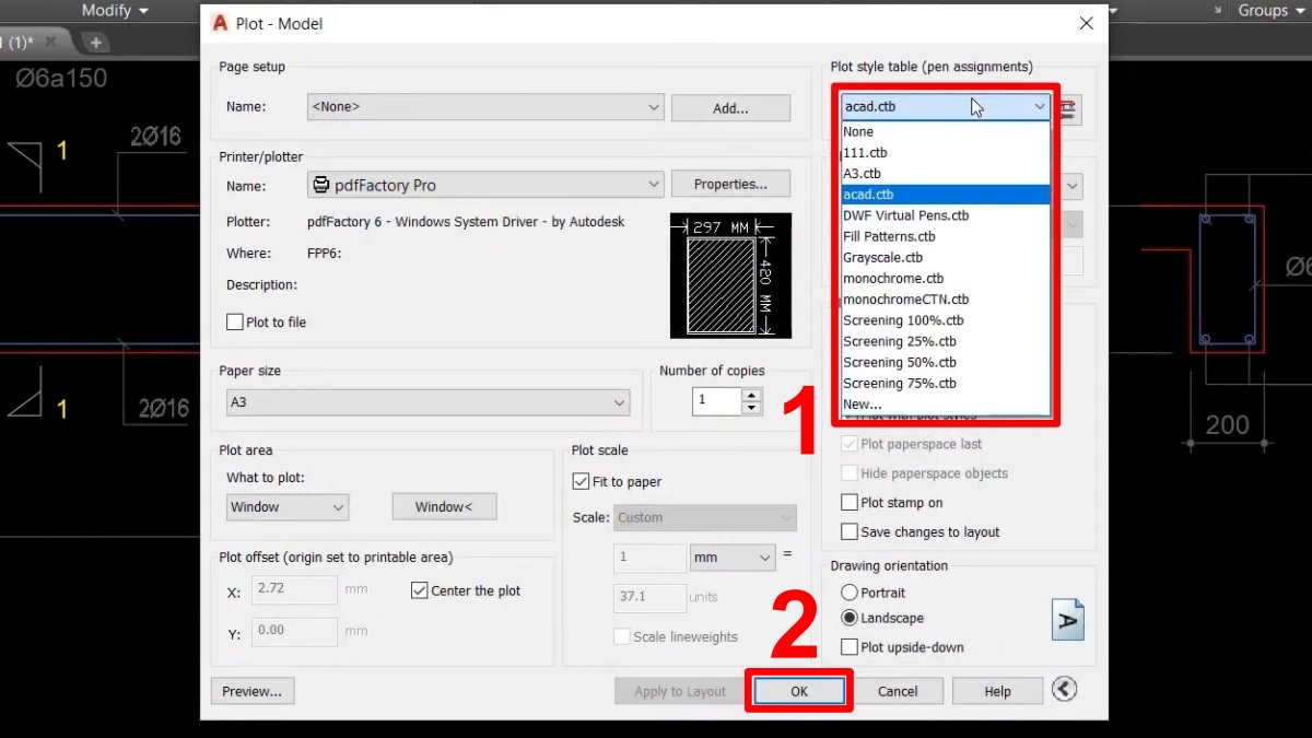 Chi tiết 2 cách chỉnh nét in trong CAD 6