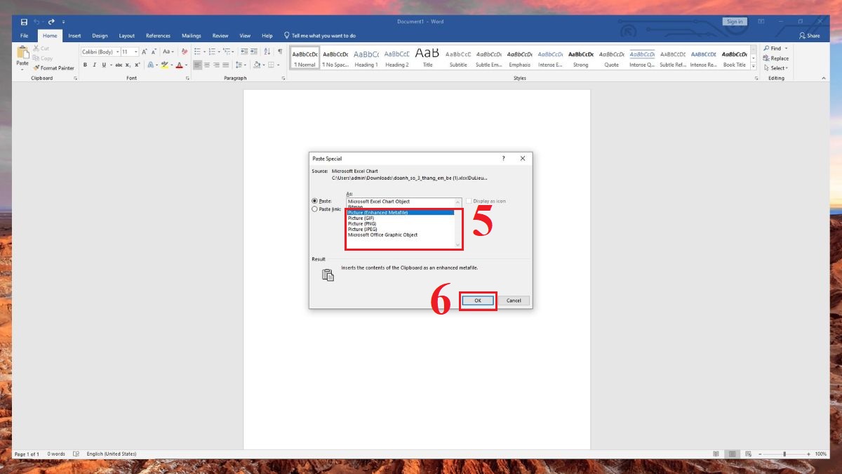 3 cách copy biểu đồ từ Excel sang Word phổ biến nhất 5