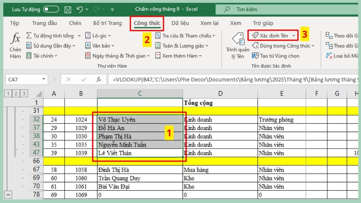 3 cách đặt tên vùng trong Excel chi tiết 2