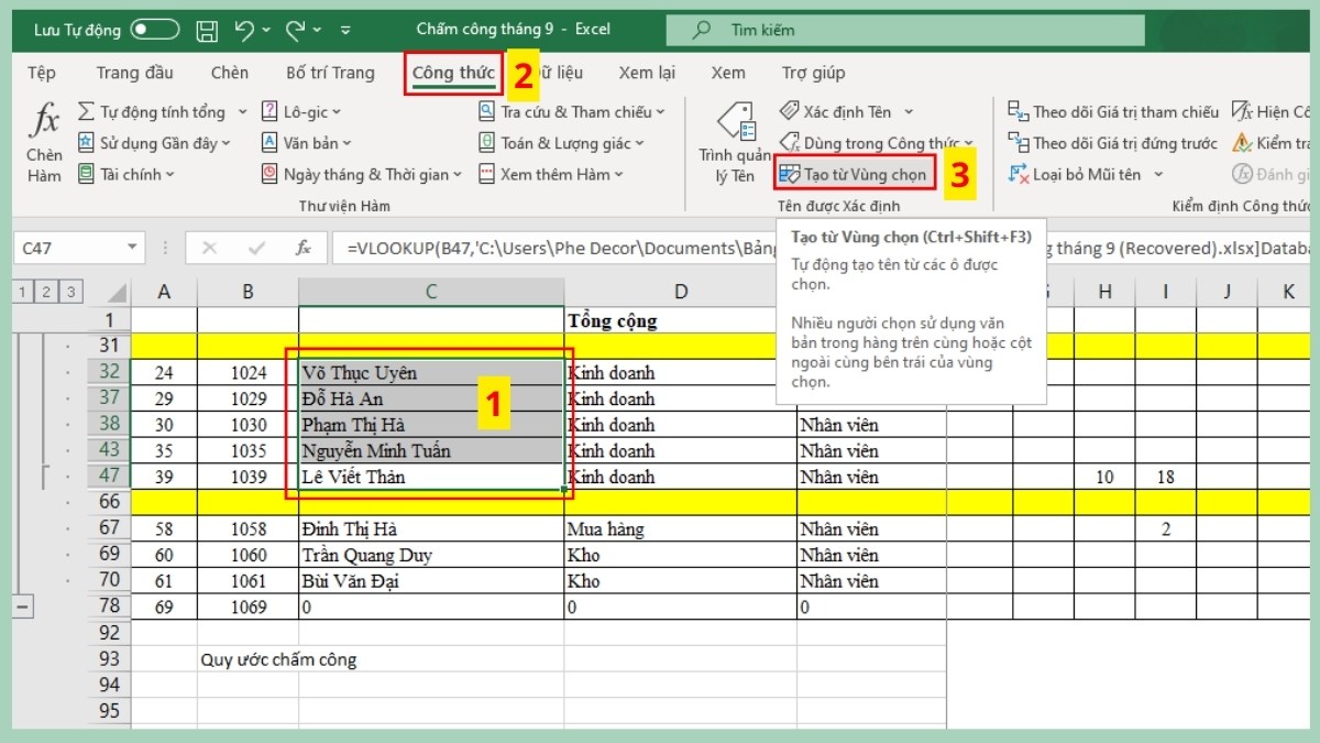 3 cách đặt tên vùng trong Excel chi tiết 4