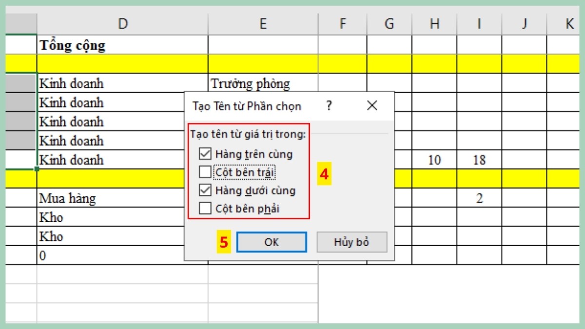 3 cách đặt tên vùng trong Excel chi tiết 5