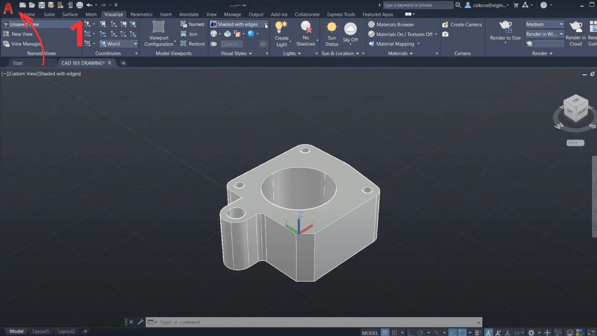 Cách xuất mô hình 3D trong AutoCAD 1
