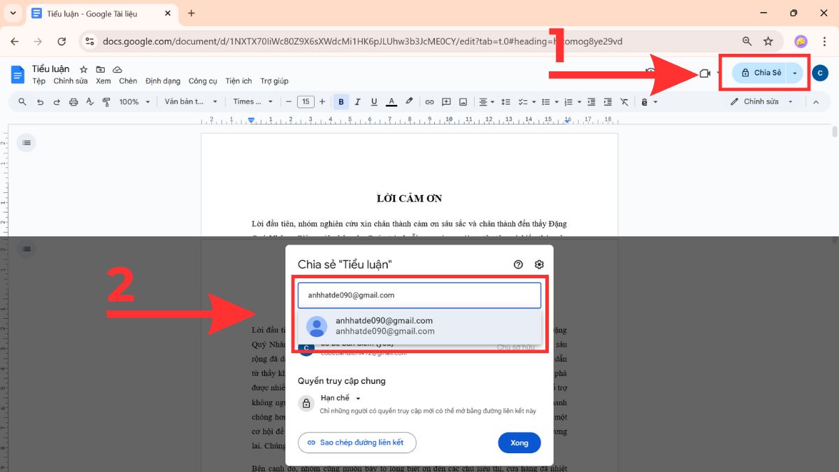 2 cách mở quyền chỉnh sửa trên Google Docs dễ dàng 2