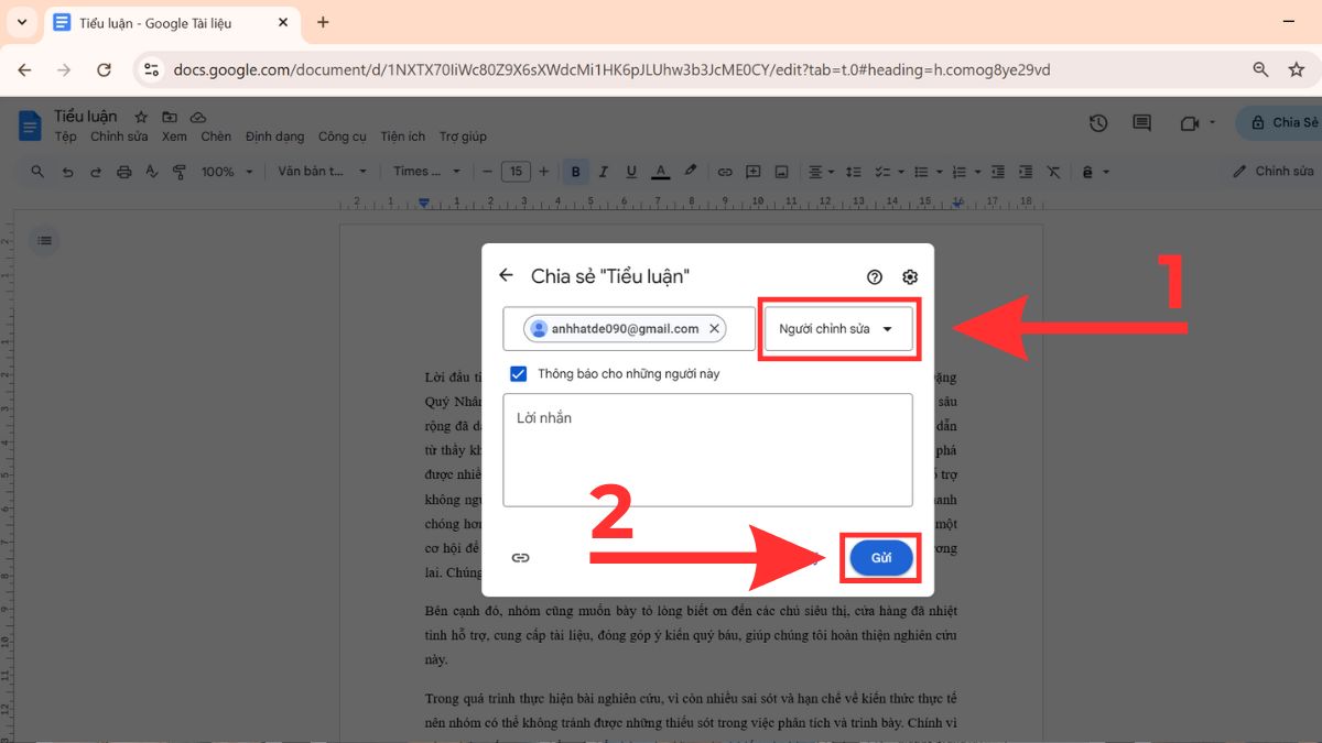 2 cách mở quyền chỉnh sửa trên Google Docs dễ dàng 3